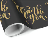 Bedankt voor het moderne goudtypografische patroon cadeaupapier (Rol Hoek)