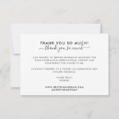 Bedankt voor het monogramscript zwart goud (Achterkant)