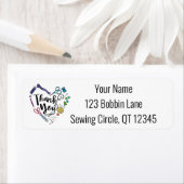 Bedankt voor het naaien van adreslabels etiket (Insitu)