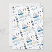 Bedankt voor het Nautical Baby shower. (Achterkant)