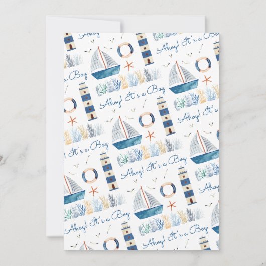 Bedankt voor het Nautical Baby shower. (Achterkant)