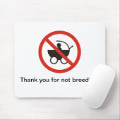 Bedankt voor het niet fokken van mousepad muismat (Met muis)