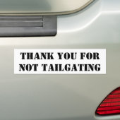 Bedankt voor het niet-opscheppen (Stencil) Bumpersticker (Op auto)