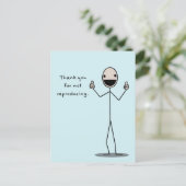 Bedankt voor het niet reproduceren briefkaart (Staand voorkant)