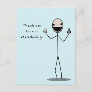 Bedankt voor het niet reproduceren briefkaart