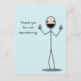 Bedankt voor het niet reproduceren briefkaart