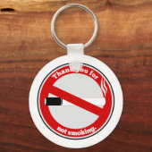 Bedankt voor het niet roken sleutelhanger (Voorkant)