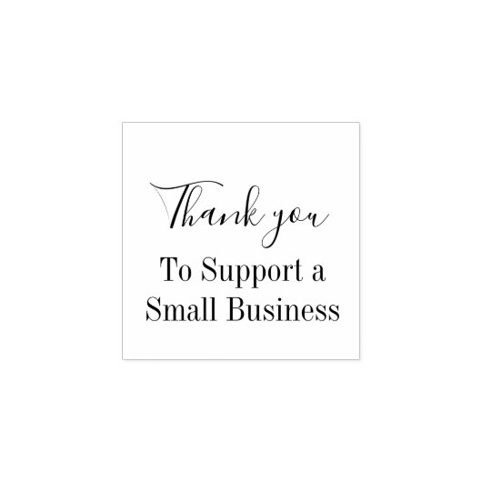 Bedankt voor het ondersteunen van een klein bedrij rubberstempel (Afrduk)