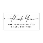 Bedankt voor het ondersteunen van handgeschreven z rubberstempel (Afrduk)