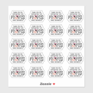 Bedankt voor het ondersteunen van het kleine bedri sticker