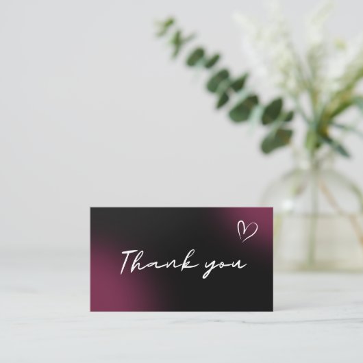 Bedankt voor het ondersteunen van mijn bedrijf don visitekaartje (Staand voorkant)