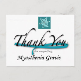 Bedankt voor het ondersteunen van Myasthenia gravi Briefkaart