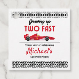 Bedankt voor het opgroeien van twee snelle rode ra bedankjes labels