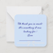 Bedankt voor het ophelderen van mijn dag notitiekaartje (Achterkant)