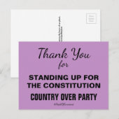 Bedankt voor het opkomen voor de grondwet briefkaart (Voorkant / Achterkant)