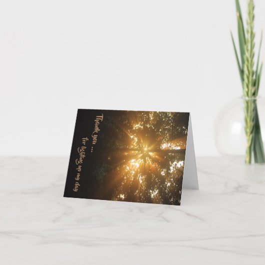 "Bedankt... voor het oplichten van mijn dag" kaart (Voorkant)