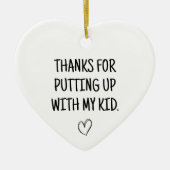 Bedankt voor het opnemen met mijn Kind babysitter Keramisch Ornament (Voorkant)