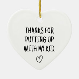 Bedankt voor het opnemen met mijn Kind babysitter Keramisch Ornament