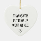 Bedankt voor het opnemen met mijn Kind babysitter Keramisch Ornament (Achterkant)