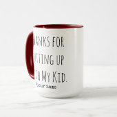 Bedankt voor het opnemen met mijn Kind kinderopvan Mok (Voorkant links)