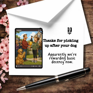 Bedankt voor het opruimen achter je hond