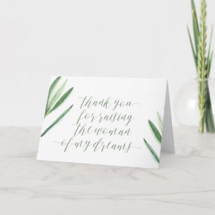 Bedankt voor het opvoeden van de vrouw van mijn dr