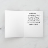 ** BEDANKT VOOR HET OPWARMEN VAN MIJN KOUDE VOETEN KAART (Binnen)