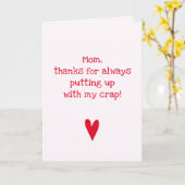 Bedankt voor het opzetten - Funny Moederdag Quote Kaart (Gele Bloem)