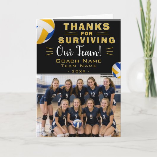 Bedankt voor het overleven Team Volleybal Coach Fo (Voorkant)