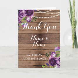 Bedankt voor het Paarse houten bloemen