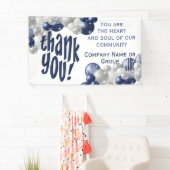 Bedankt voor het personeel van de vrijwilliger-bal spandoek (Insitu)