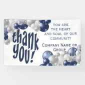 Bedankt voor het personeel van de vrijwilliger-bal spandoek (Horizontaal)