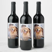 Bedankt voor het persoonlijke gezelschapsfotowedde wijn etiket (Flessen)