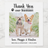 Bedankt voor het persoonlijke gezelschapsfotowedde wijn etiket (Enkel label)