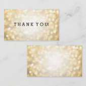 Bedankt voor het plaatsen van gouden glitterlampen informatiekaartje (Voorkant / Achterkant)