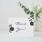 Bedankt voor het plaatsen van Kaarten Black Flower (Staand voorkant)
