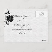 Bedankt voor het plaatsen van Kaarten Black Flower (Achterkant)