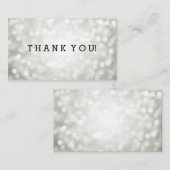 Bedankt voor het plaatsen van zilveren glitterlamp informatiekaartje (Voorkant / Achterkant)