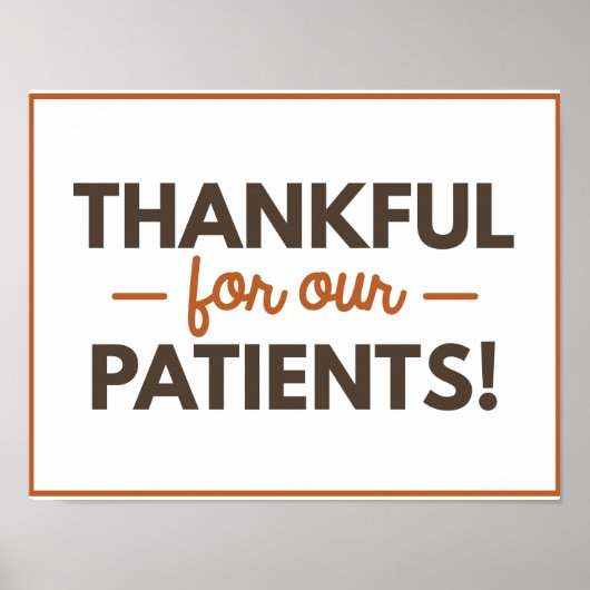 Bedankt voor het Poster van onze patiënten (Voorkant)