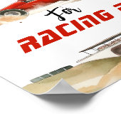 Bedankt voor het racen met een rode raceauto Verja Poster (Hoek)