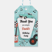 Bedankt voor het Retro Feest uit de Jaren 50 Cadeaulabel (Voorkant)