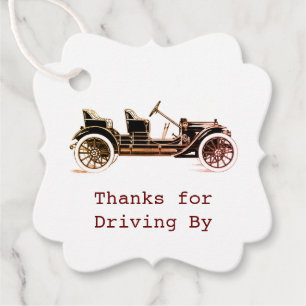 Bedankt voor het rijden bij label, Oldtimer Bedankjes Labels