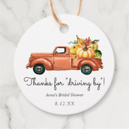 Bedankt voor het rijden door Autumn Truck Favor Ta Bedankjes Labels