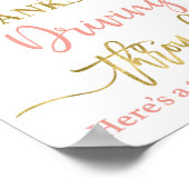 Bedankt voor het rijden door een bord poster (Hoek)