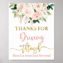 Bedankt voor het rijden door een bord poster