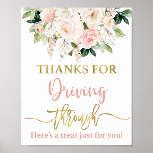 Bedankt voor het rijden door een bord poster (Voorkant)
