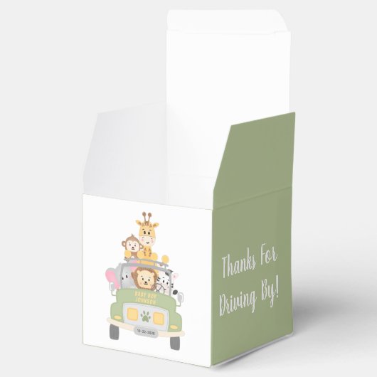 Bedankt voor het rijden met een Baby shower Bedankdoosjes (Geopend)