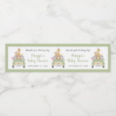 Bedankt voor het rijden met het Baby shower Safari Waterfles Etiket (Enkel label)