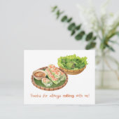 Bedankt voor het rollen met me kaart (Staand voorkant)