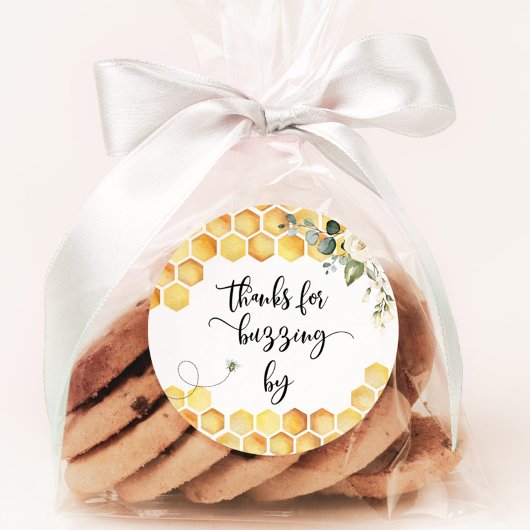 Bedankt voor het ronddraaien door ronde sticker